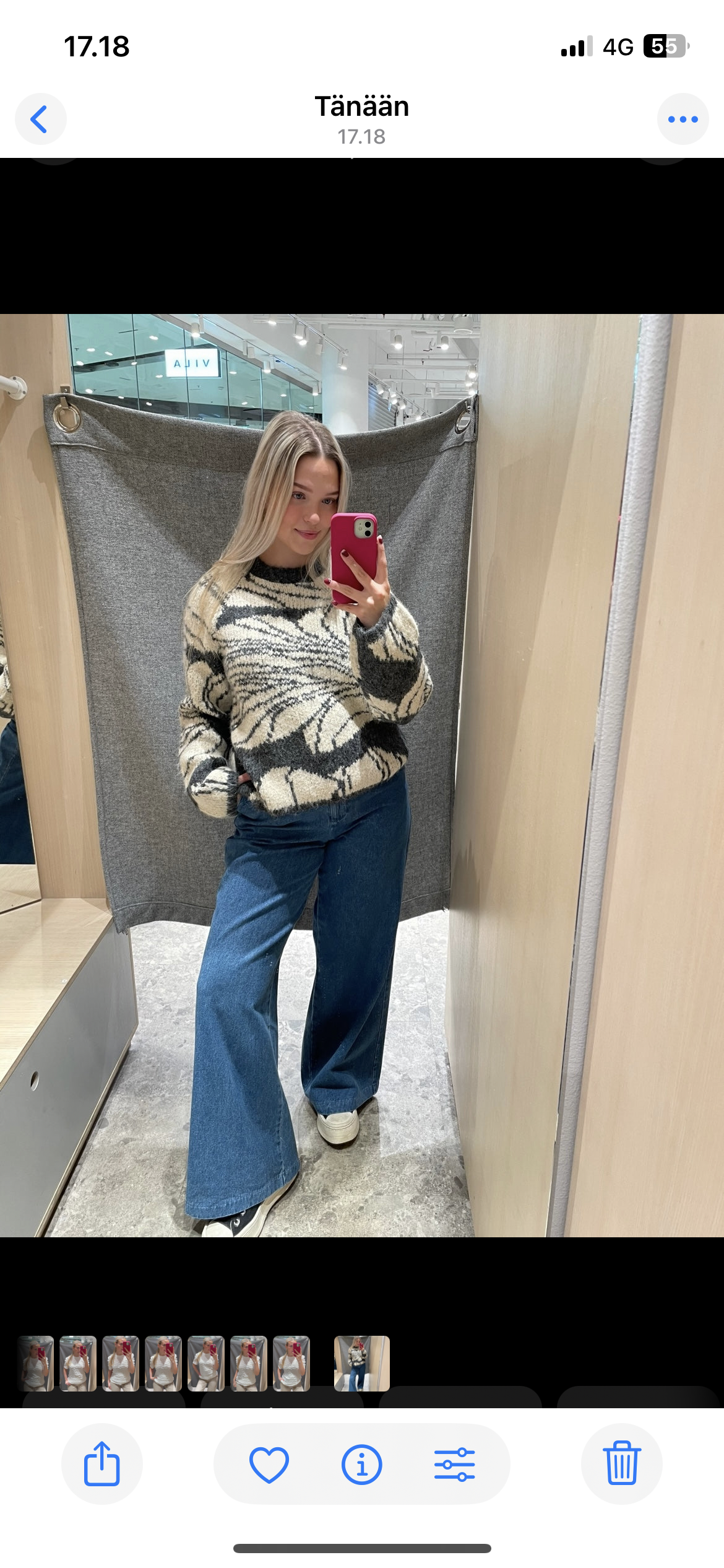 VIFILUCA Trousers - Medium Blue Denim